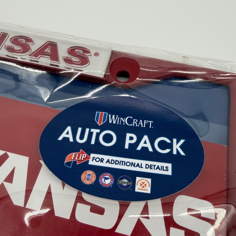 Arkansas Razorbacks Auto Pack License Plate Frame and Multi Use Decal Set - Picture 5 of 6